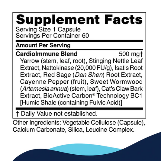 CellCore CardioImmune Supplement Facts