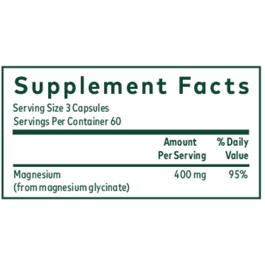 Gaia Herbs Pro Magnesium Glycinate 400 Ingredients