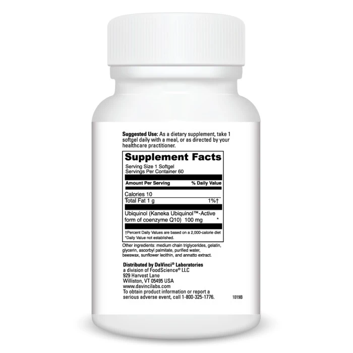 Ubiquinol 100 mg By DaVinci Labs