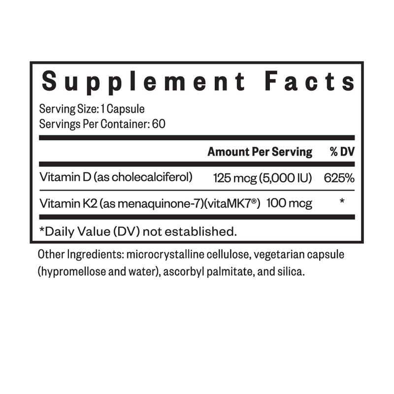 Vitamin D3 + K2 By Seeking Health
