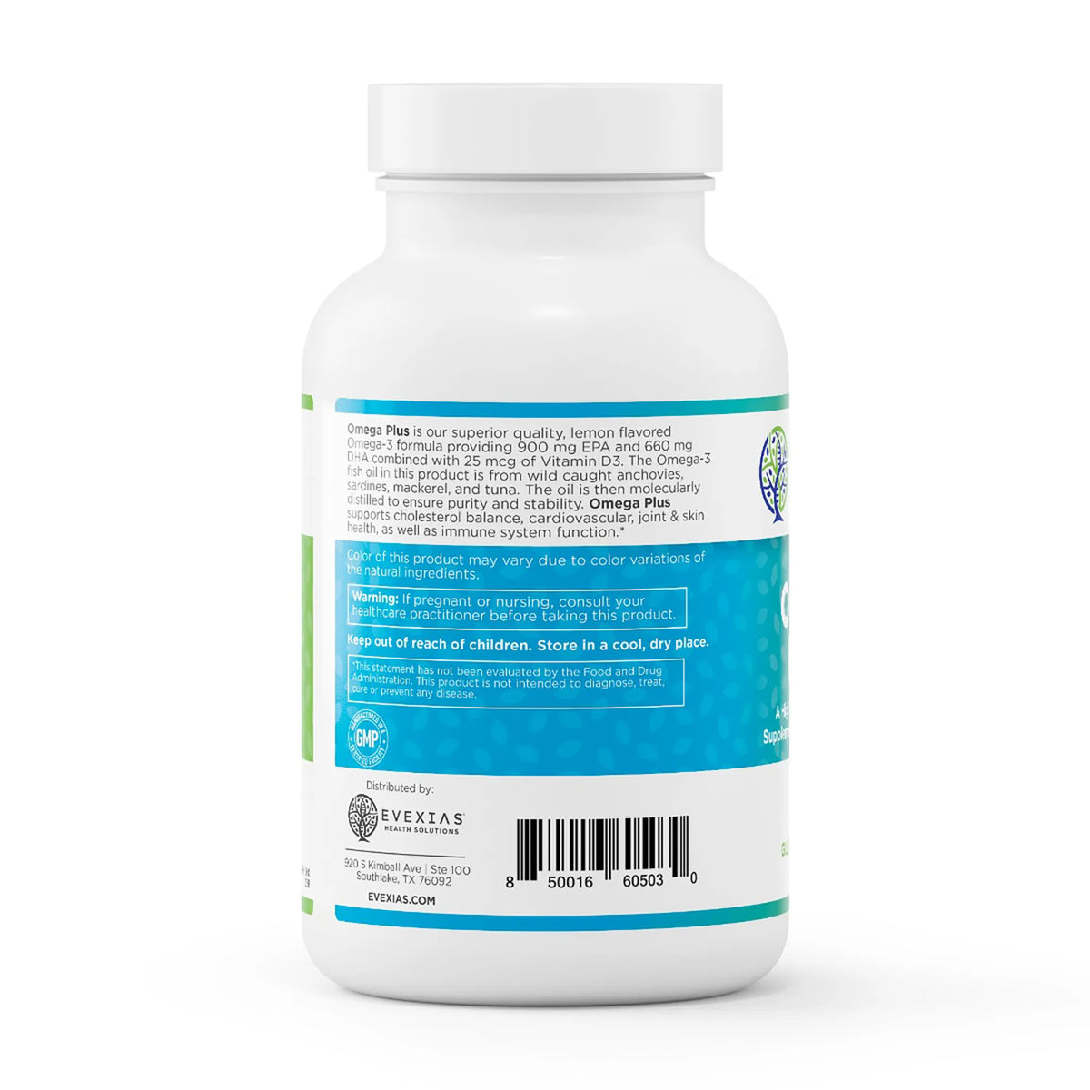 evexias health omega plus bottle information