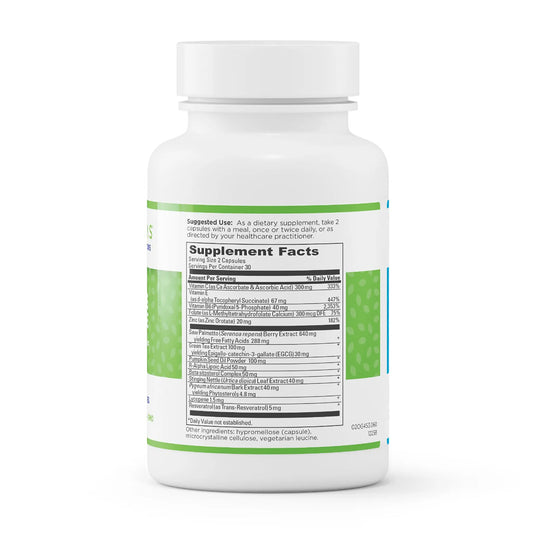 evexias health prostate complete bottle supplement facts
