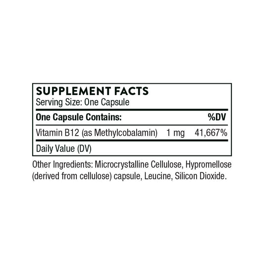 Vitamin B12 – 60 Capsules by Thorne