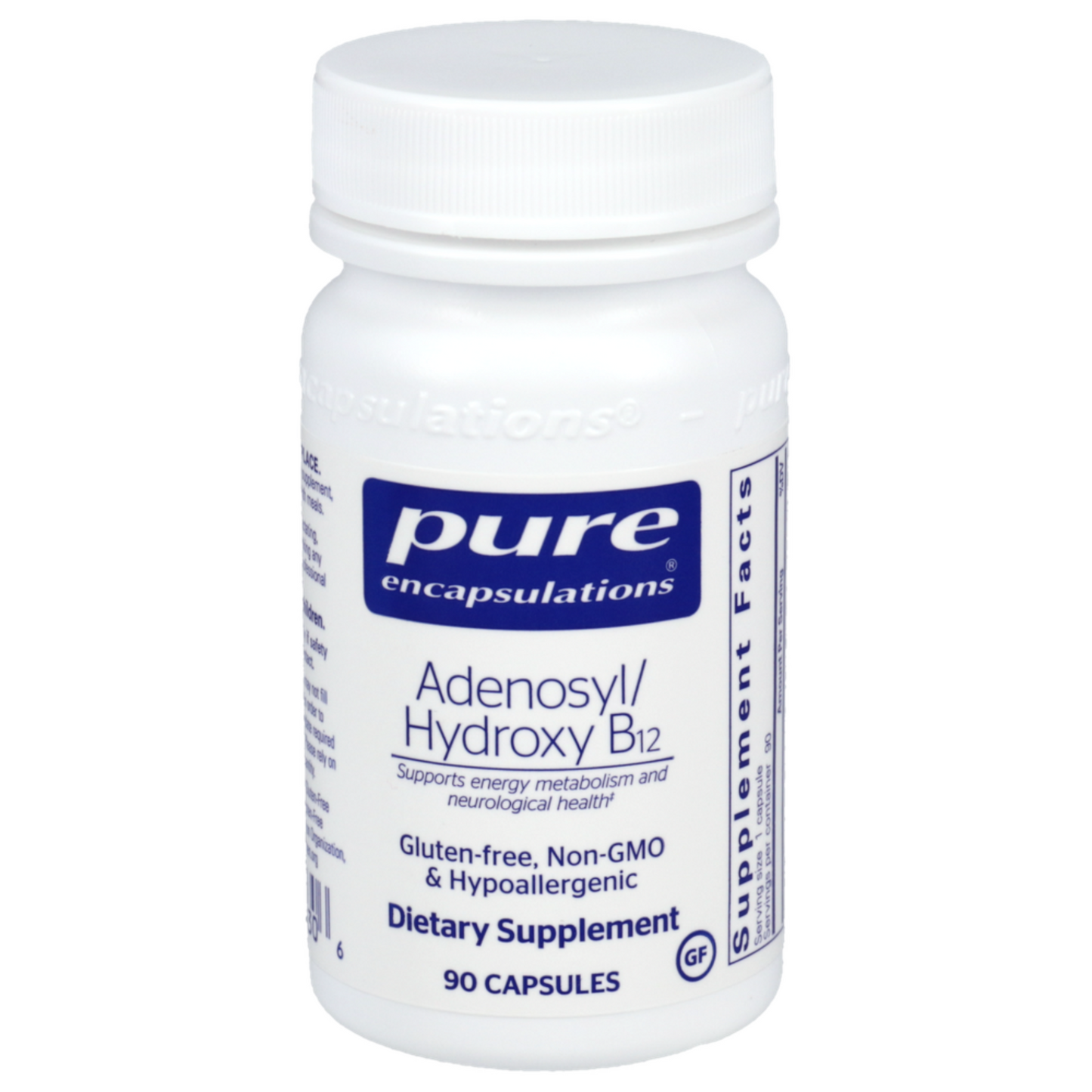 Pure Encapsulations Adenosyl/Hydroxy B12 vegan supplement for energy metabolism and neurological health, 90 capsules