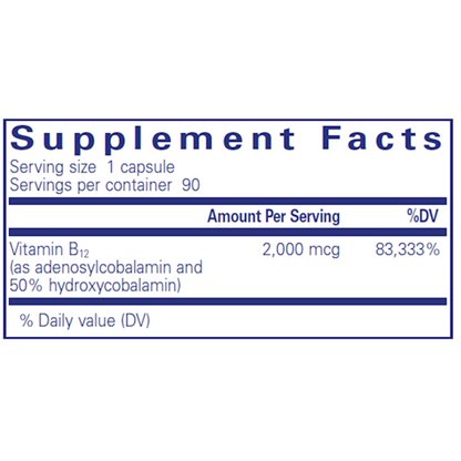 Adenosyl/Hydroxy B12 by Pure Encapsulations