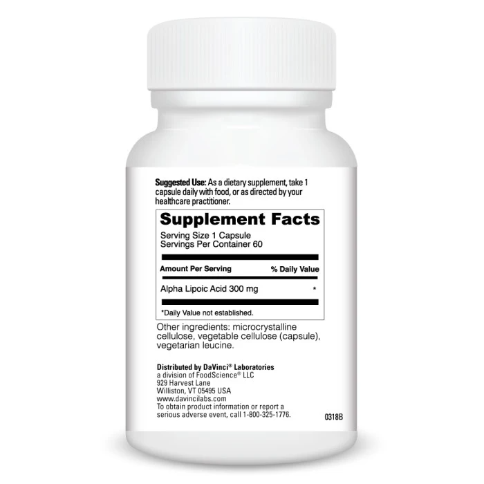 Alpha Lipoic Acid 300 (60) By DaVinci Labs SF