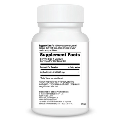 Alpha Lipoic Acid 300 (60) By DaVinci Labs SF