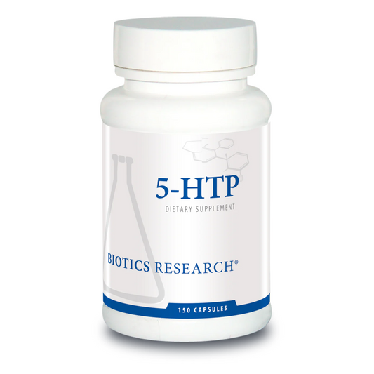 5-HTP bottle by Biotics Research for serotonin support and healthy mood