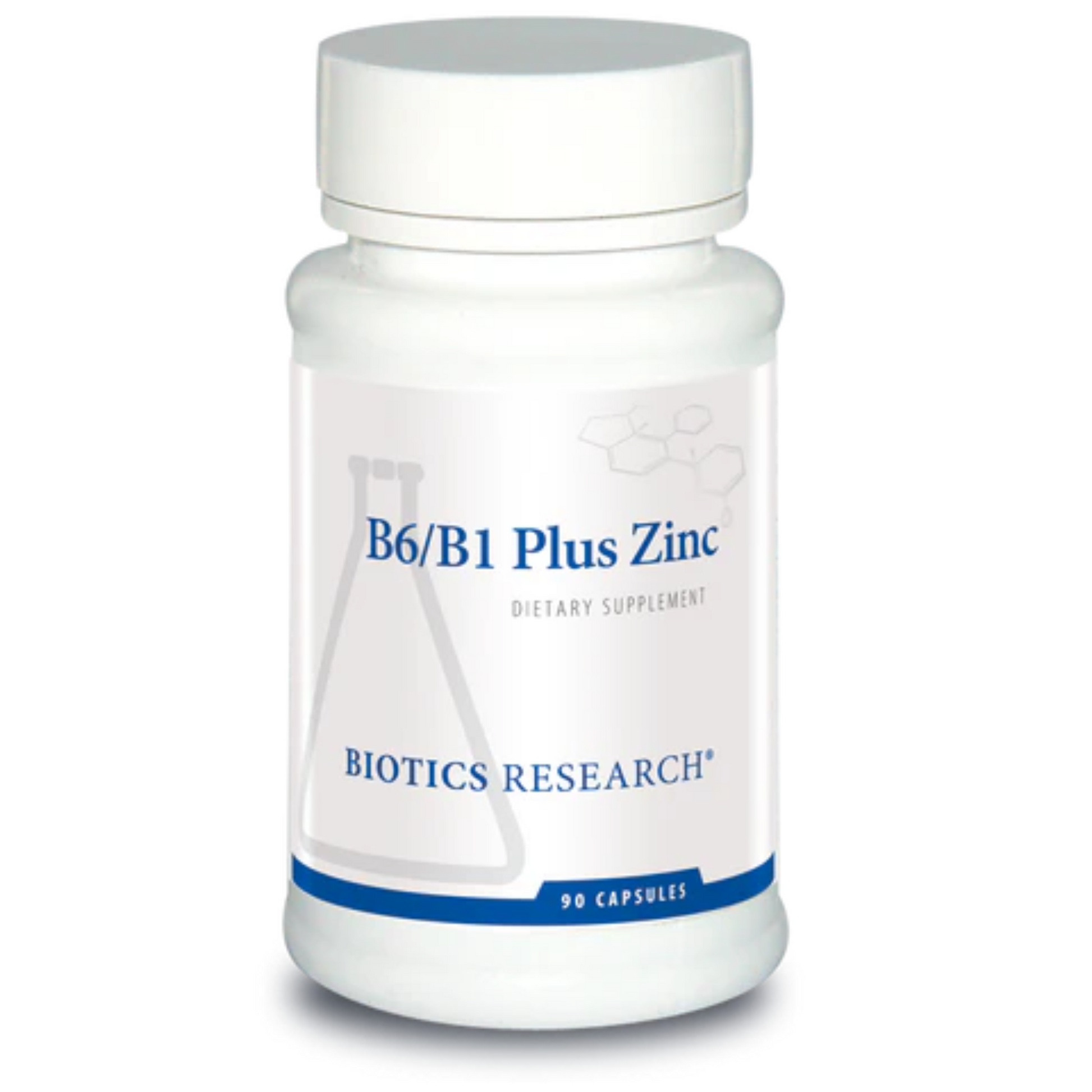 B6/B1 Plus Zinc supplement bottle by Biotics Research for nervous system and metabolic support