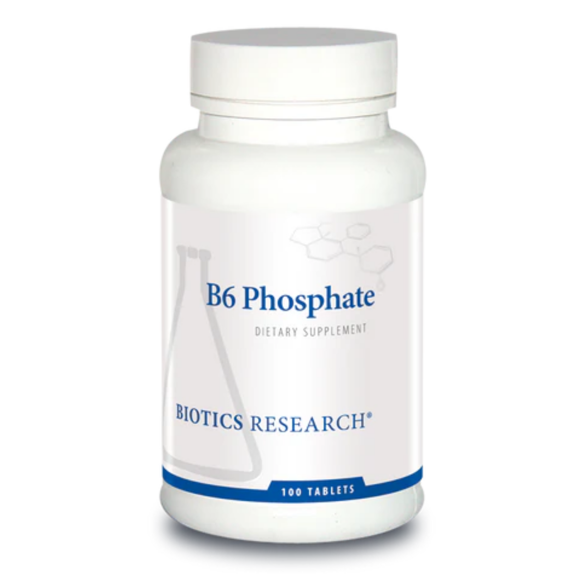 B6 Phosphate supplement bottle by Biotics Research for cardiovascular and metabolic support