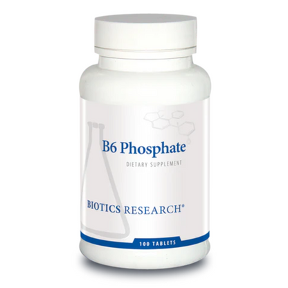 B6 Phosphate supplement bottle by Biotics Research for cardiovascular and metabolic support