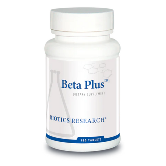Beta Plus supplement bottle by Biotics Research for gallbladder and fat digestion support