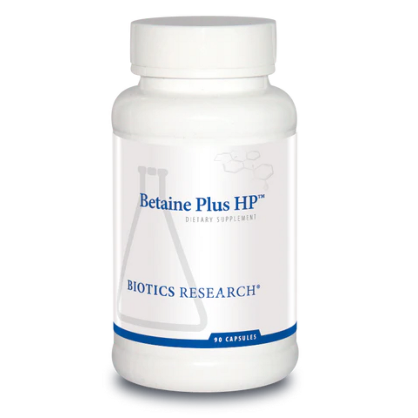 Betaine Plus HP bottle by Biotics Research for high-potency digestive and HCl support