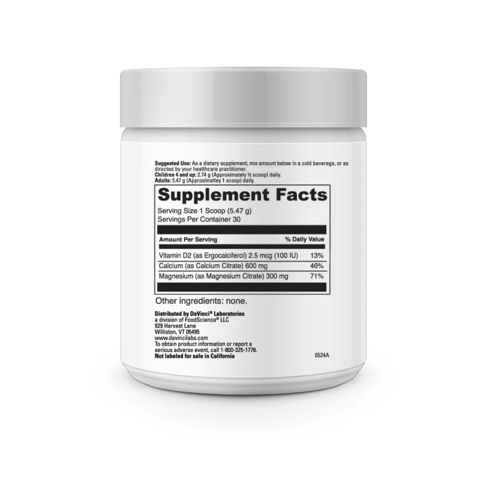 Cal-Mag Citrate Powder (30) By DaVinci Labs Sf