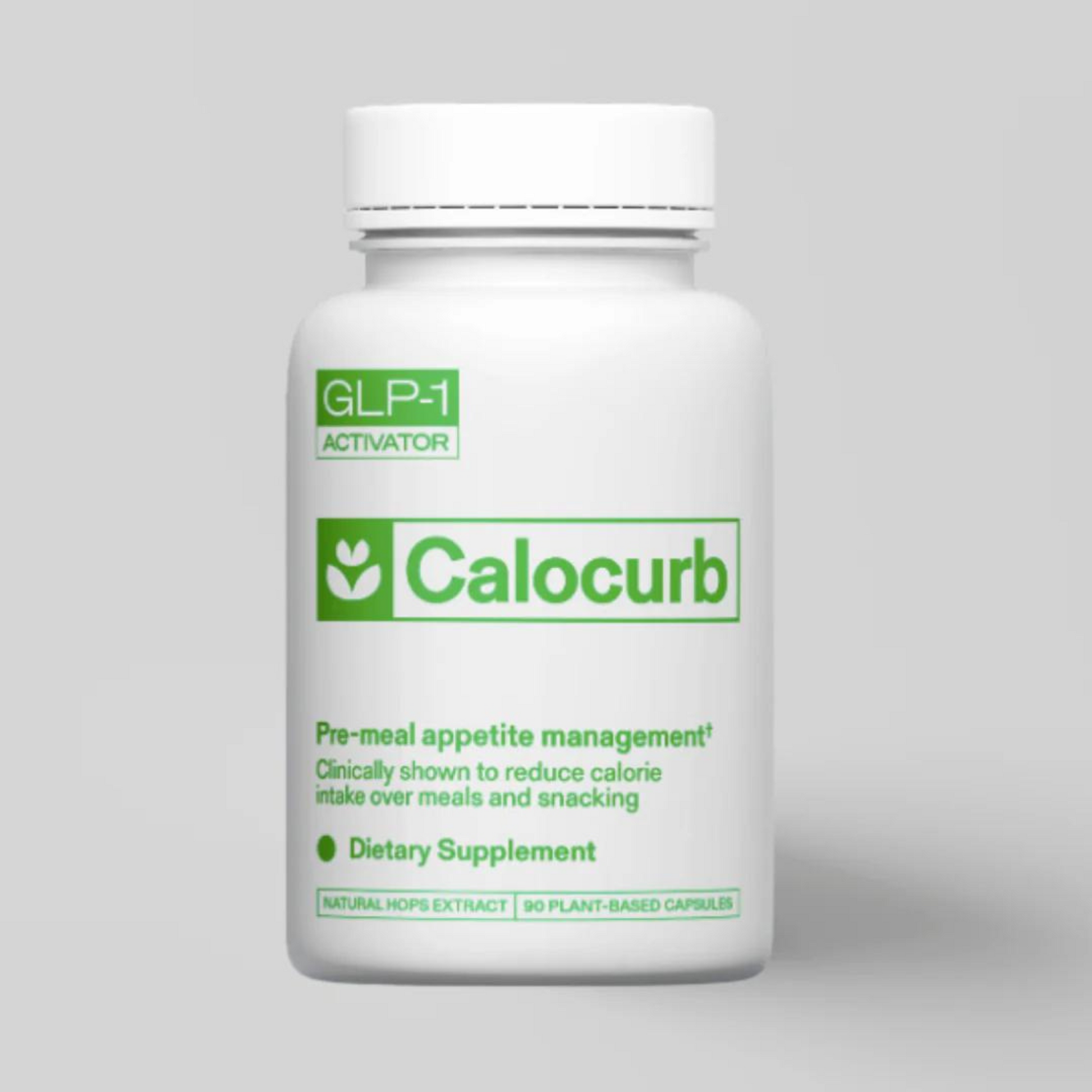 Calocurb Amarasate dietary supplement bottle for natural GLP-1 activation and appetite control