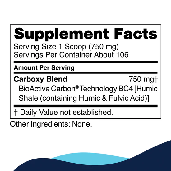 CellCore Carboxy Supplement Facts