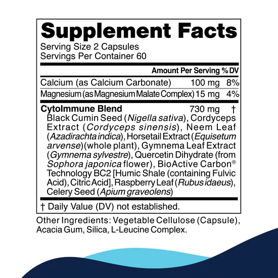 CellCore CytoImmune Supplement Facts