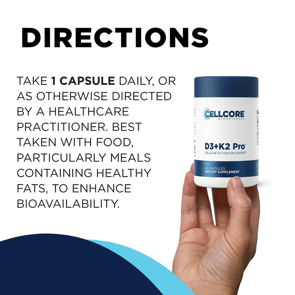 CellCore D3-K2 Pro Directions