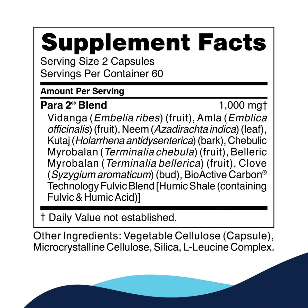 CellCore Para 2 Supplement Facts