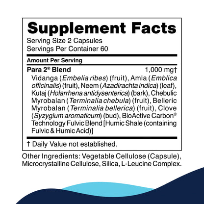 CellCore Para 2 Supplement Facts