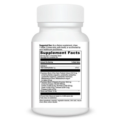 Digestive Enzymes Chewable with Prebiotics + Probiotics Cherry Flavor (90) Sf