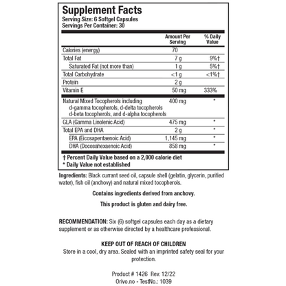 EFA Sirt Supreme BC Biotics Research Ingredients