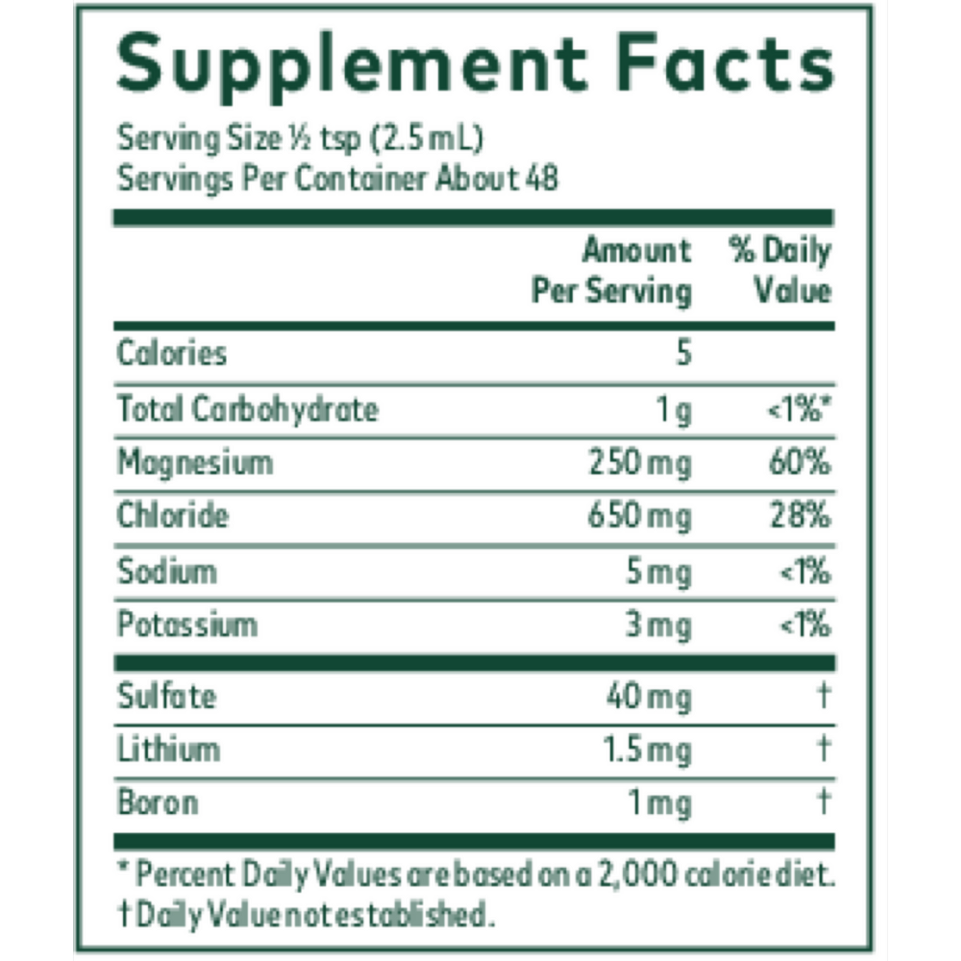 Gaia Herbs Pro Liquid Magnesium Ingredients