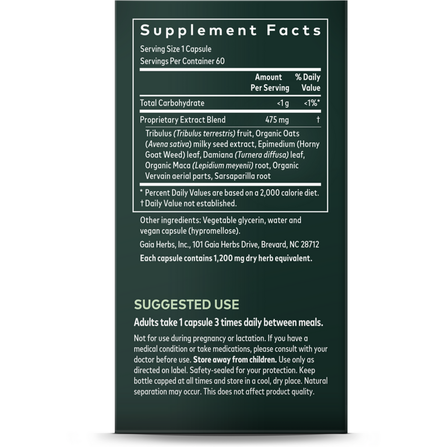 Gaia Herbs Womens Libido Ingredients