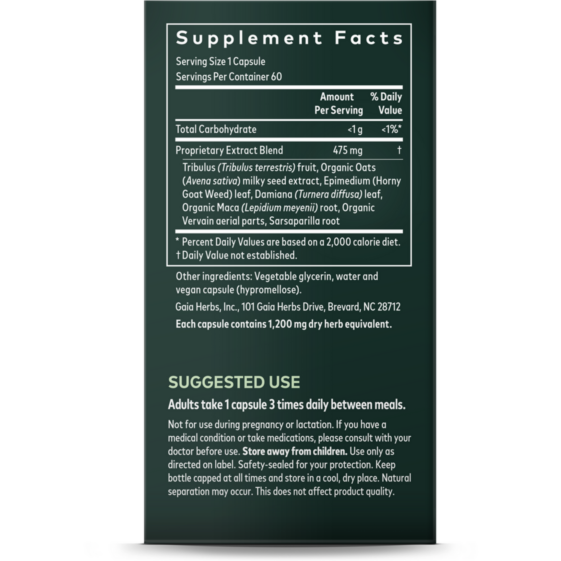 Gaia Herbs Womens Libido Ingredients