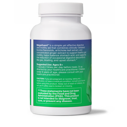 Mega Guard Microbiome Labs Back Label