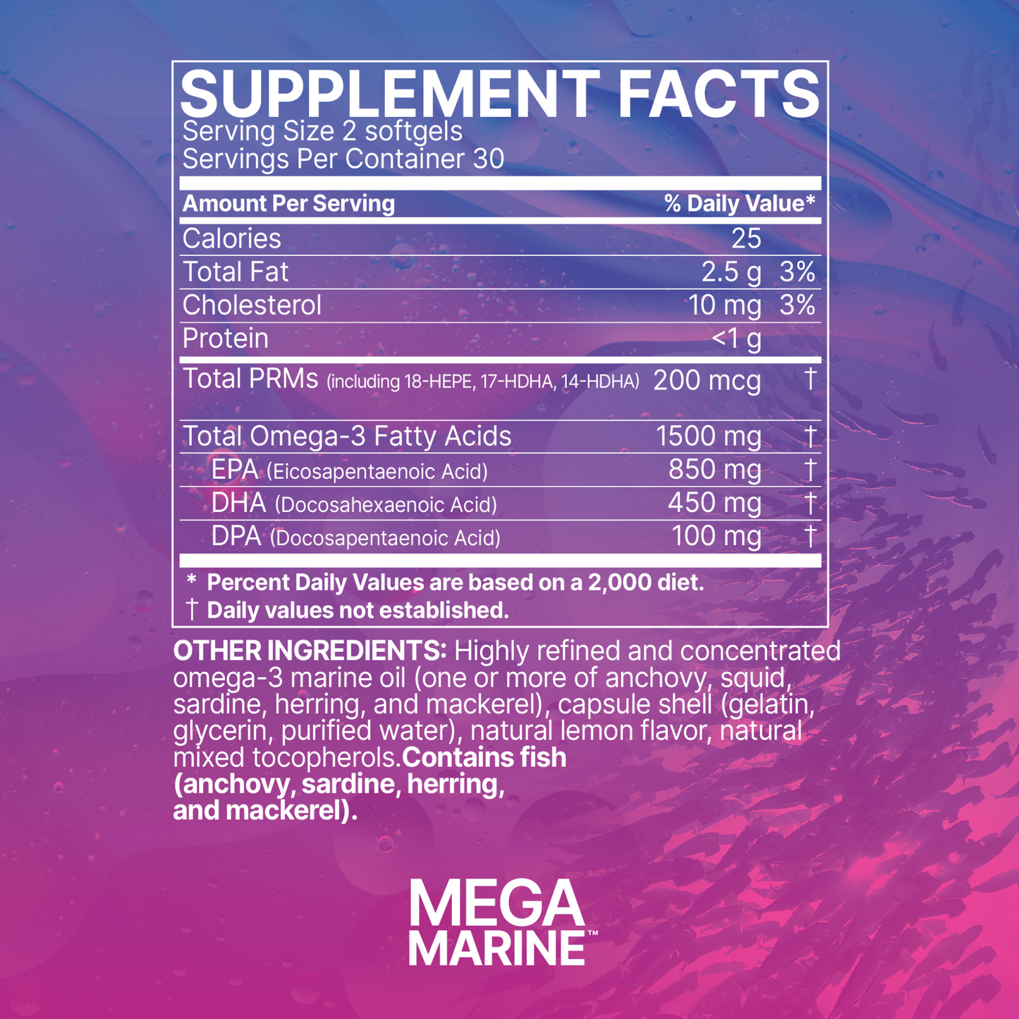 Mega Marine Microbiome Labs Ingredients