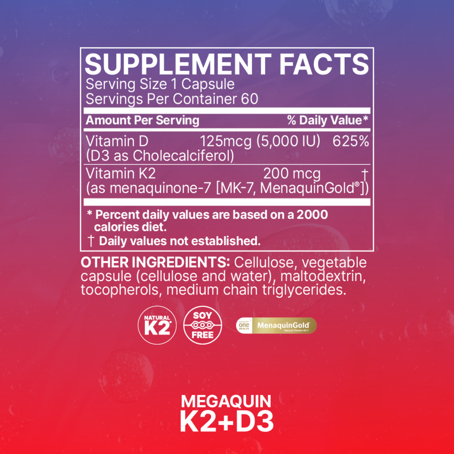 Mega Quinone Microbiome Labs Ingredients