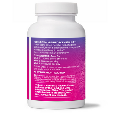 Mega Spore Biotic Microbiome Labs Back Label