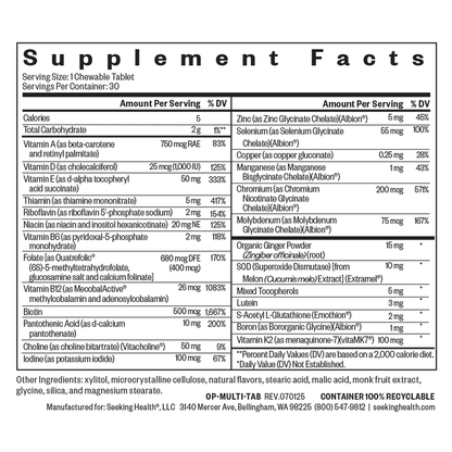 Multivitamin One Chewable By Seeking Health