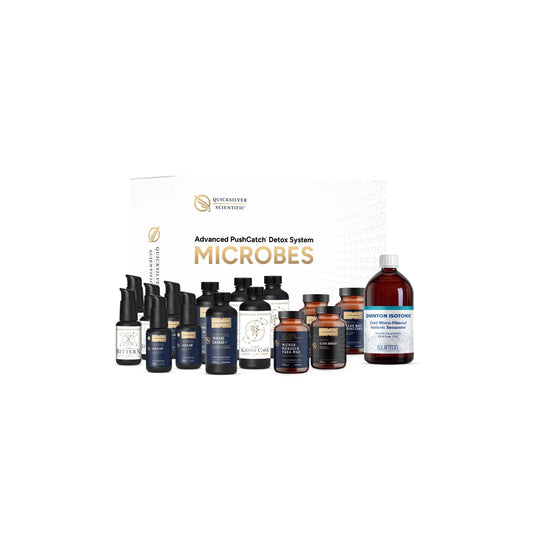 Advanced PushCatch Detox System MICROBES by Quicksilver Scientific complete detox kit for microbial support and immune balance