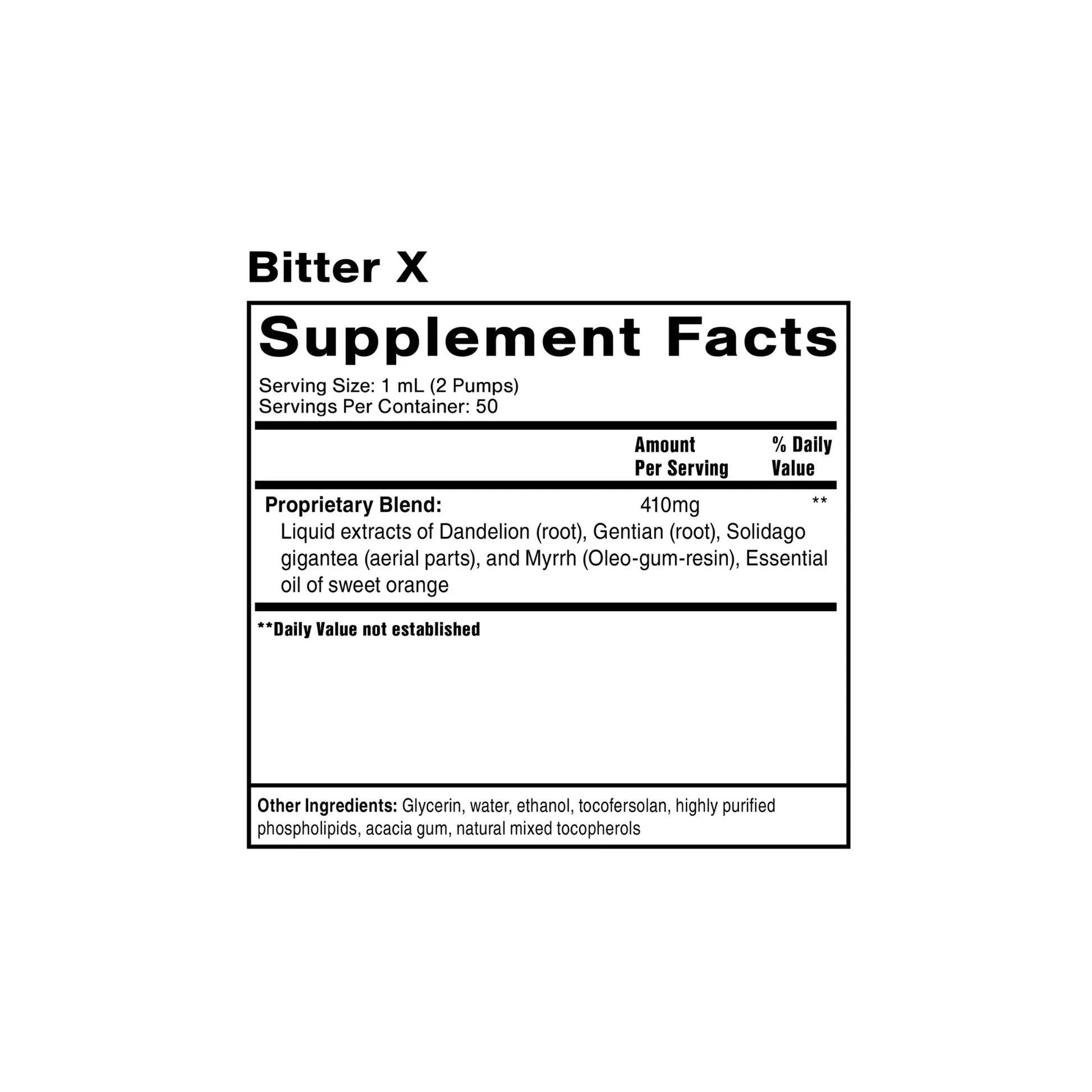 Bitter X bottle by Quicksilver Scientific digestive bitters for bile flow and detox support