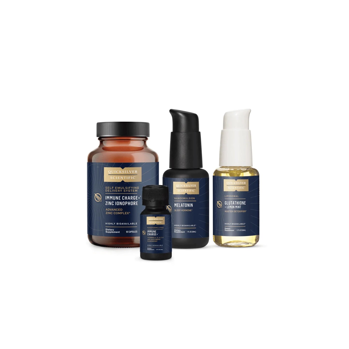 Immune Essentials Bundle by Quicksilver Scientific with multiple immune support supplements