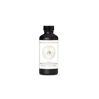 Performance Cardio Plus by Quicksilver Scientific bottle supporting circulation and whole-body oxygenation.