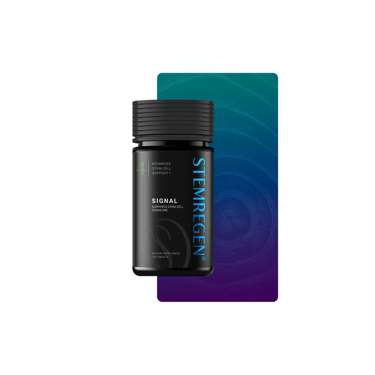 STEMREGEN Signal supplement bottle supporting stem cell communication, cellular signaling, tissue health, and regeneration