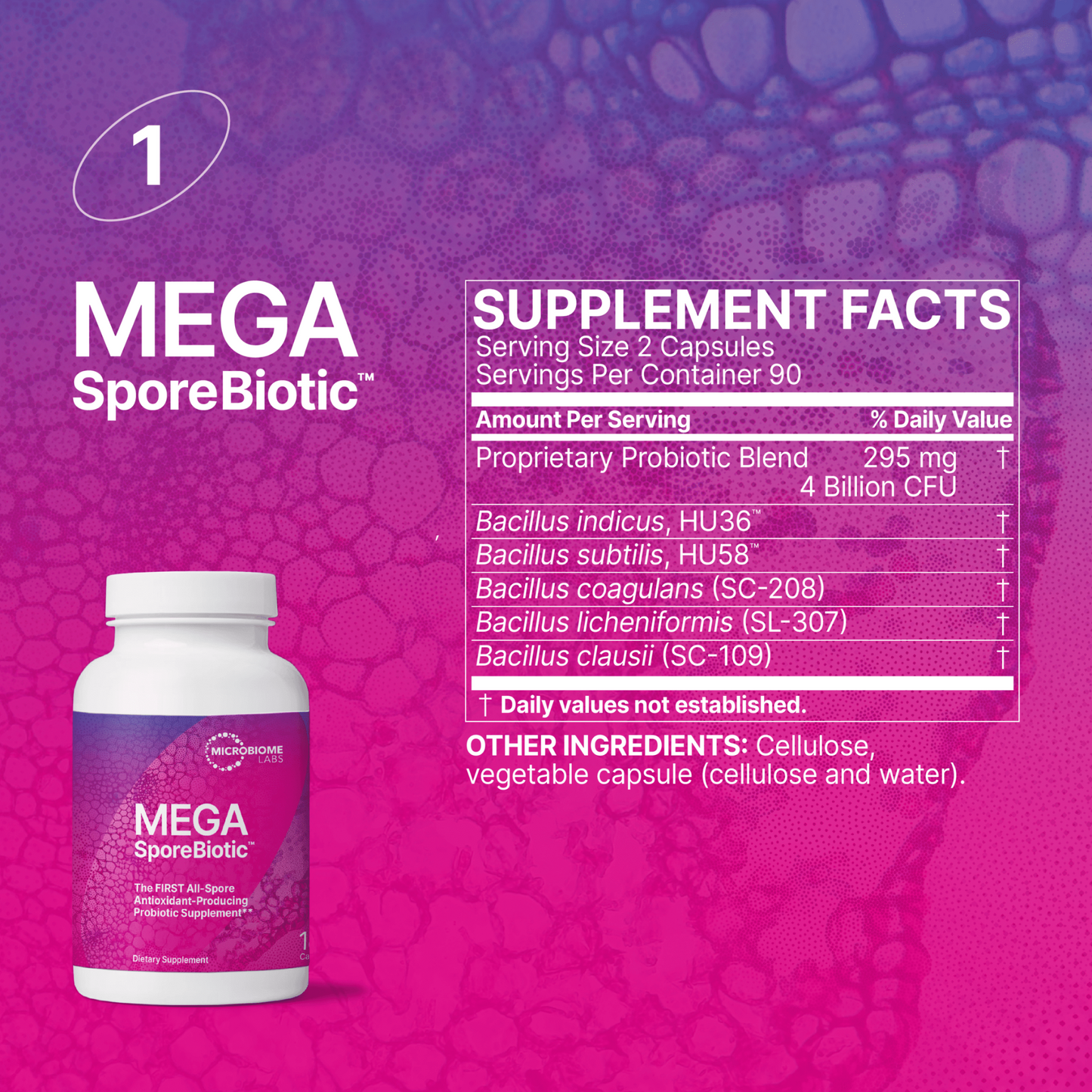 Total Gut Restoration Kit 1 Mega Spore Biotic Microbiome Labs Ingredients