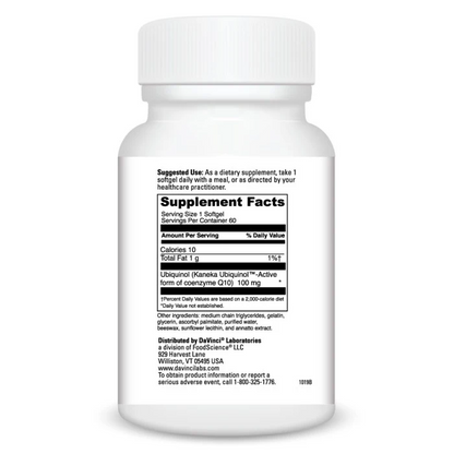 Ubiquinol 100 mg By DaVinci Labs