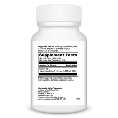 Vitamin D3 5000 IU (120) By DaVinci Labs