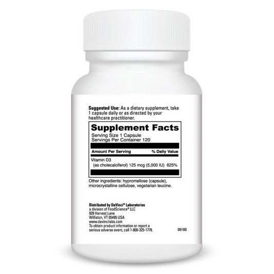 Vitamin D3 5000 IU (120) By DaVinci Labs