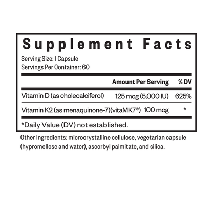 Vitamin D3 + K2 By Seeking Health