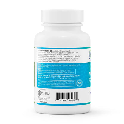 evexias health active probiotic nd 50 bottle information