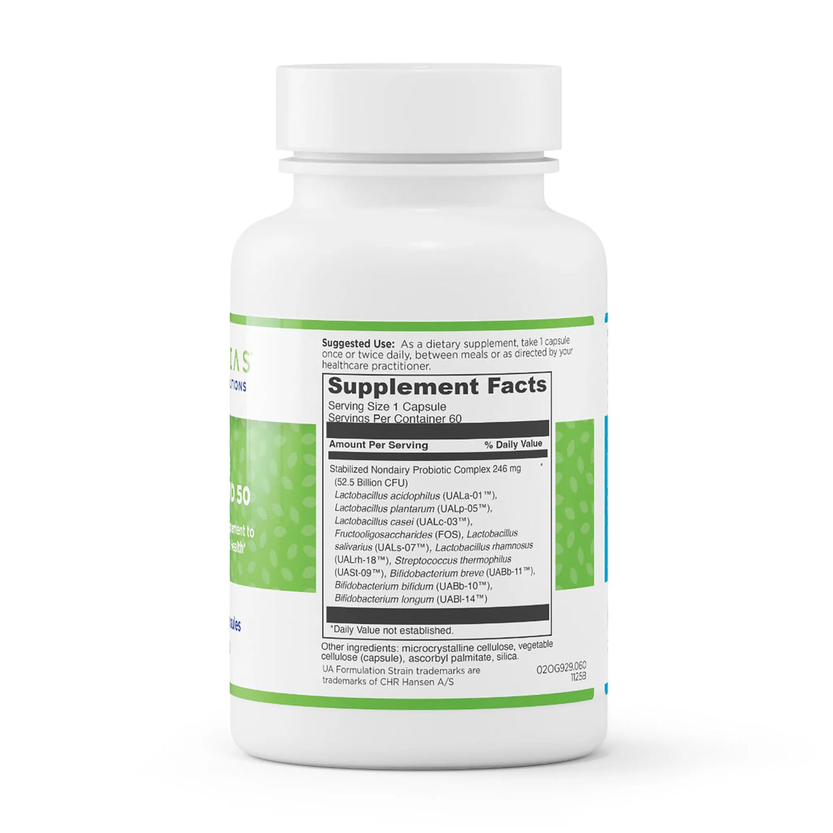 evexias health active probiotic nd 50 bottle supplement facts
