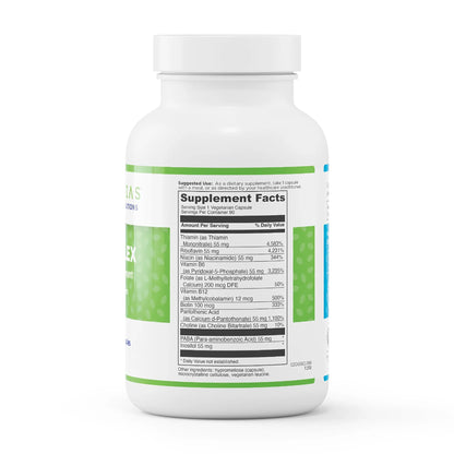 evexias health b complex bottle supplement facts