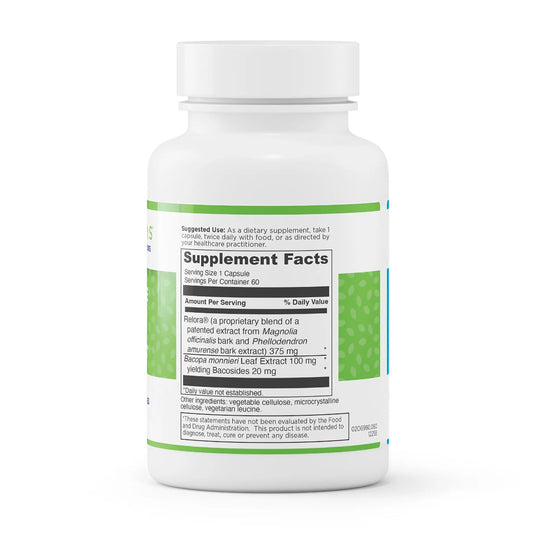 evexias health cognitive ultra with relora bottle supplement facts