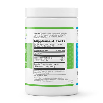evexias health daily fiber plus bottle supplement facts