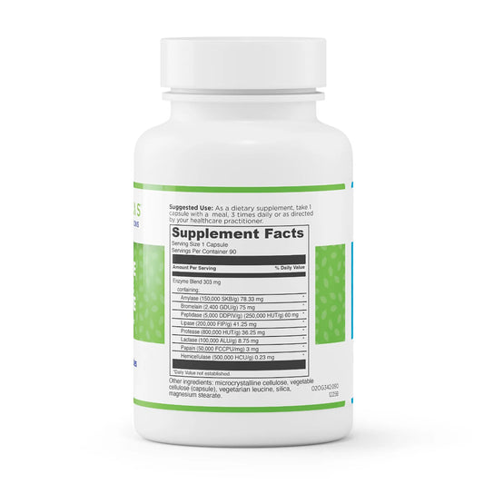 evexias health digestive enzyme complete bottle supplement facts